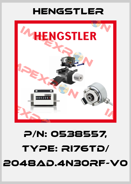 p/n: 0538557, Type: RI76TD/ 2048AD.4N30RF-V0 Hengstler