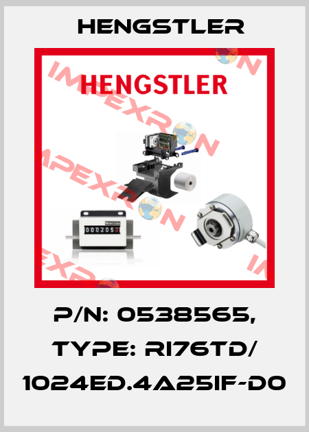 p/n: 0538565, Type: RI76TD/ 1024ED.4A25IF-D0 Hengstler