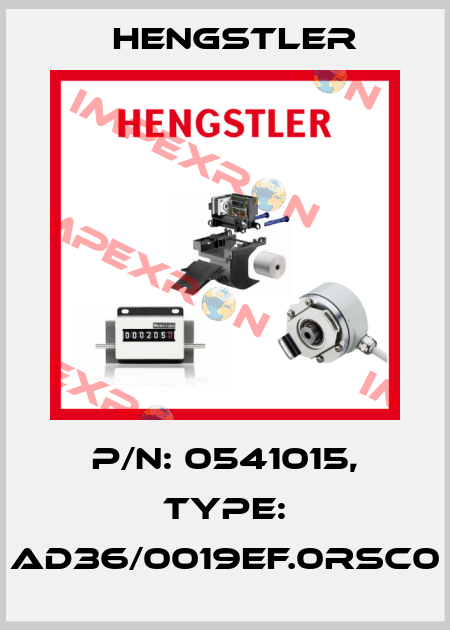 p/n: 0541015, Type: AD36/0019EF.0RSC0 Hengstler