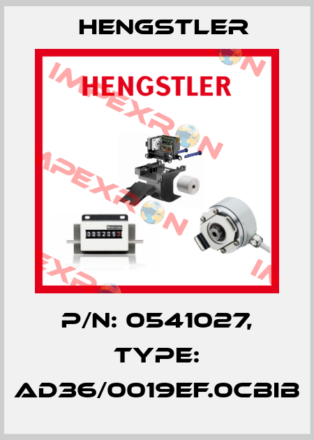 p/n: 0541027, Type: AD36/0019EF.0CBIB Hengstler