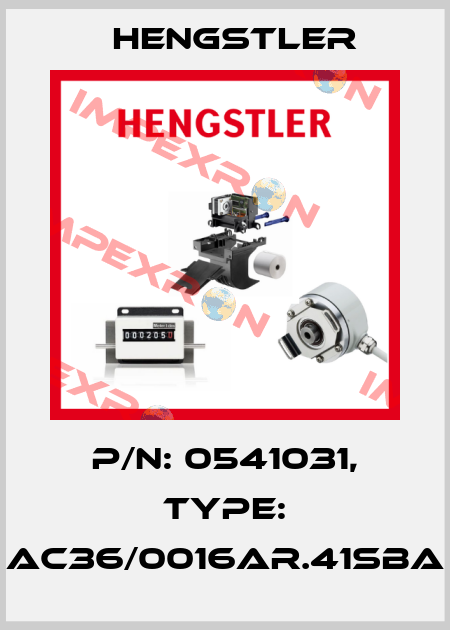 p/n: 0541031, Type: AC36/0016AR.41SBA Hengstler