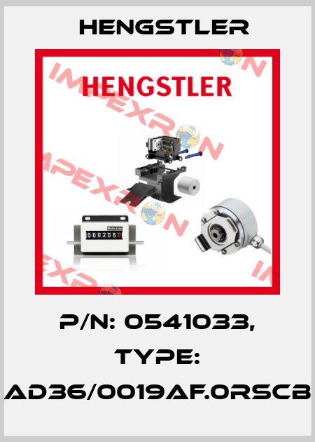 p/n: 0541033, Type: AD36/0019AF.0RSCB Hengstler