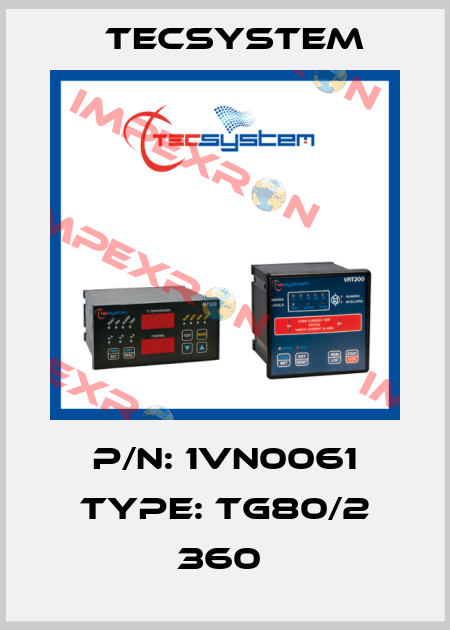 P/N: 1VN0061 Type: TG80/2 360  Tecsystem