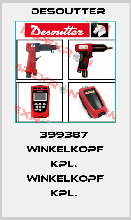 399387  WINKELKOPF KPL.  WINKELKOPF KPL.  Desoutter