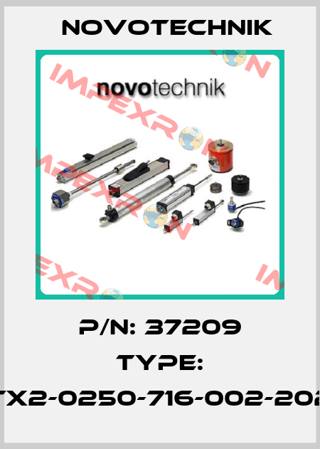 P/N: 37209 Type: TX2-0250-716-002-202 Novotechnik
