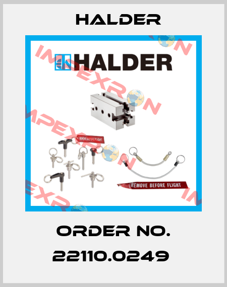 Order No. 22110.0249  Halder
