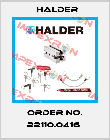 Order No. 22110.0416  Halder