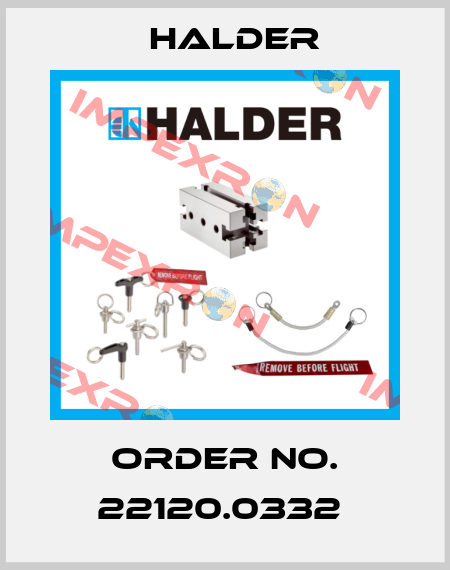 Order No. 22120.0332  Halder