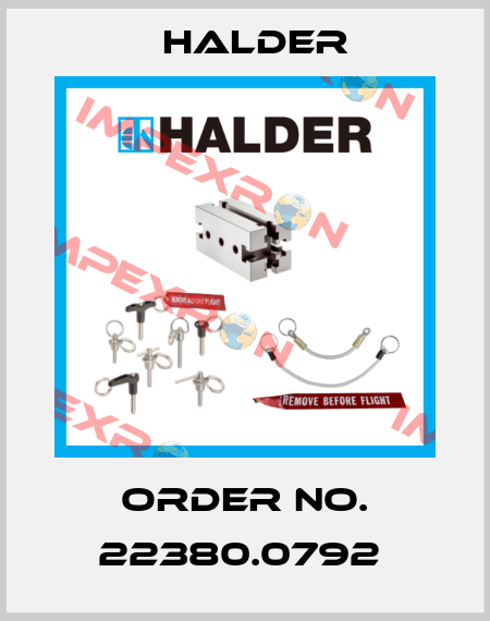 Order No. 22380.0792  Halder