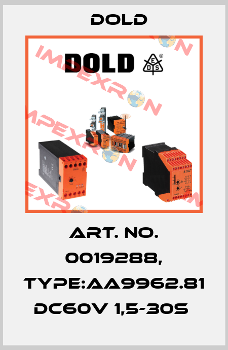 Art. No. 0019288, Type:AA9962.81 DC60V 1,5-30S  Dold
