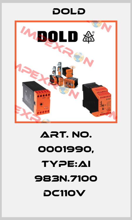 Art. No. 0001990, Type:AI 983N.7100 DC110V  Dold