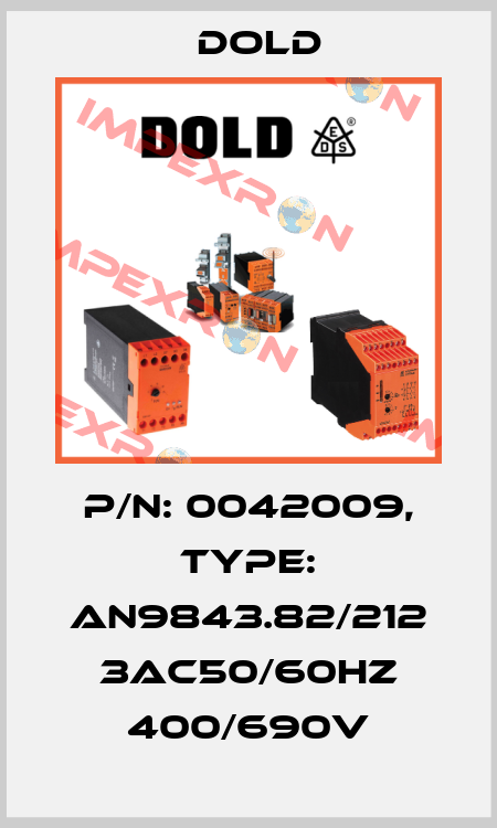p/n: 0042009, Type: AN9843.82/212 3AC50/60HZ 400/690V Dold