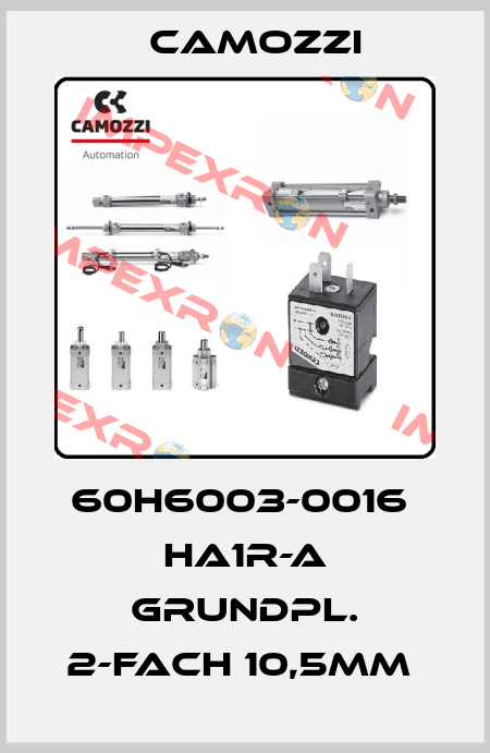 60H6003-0016  HA1R-A GRUNDPL. 2-FACH 10,5MM  Camozzi