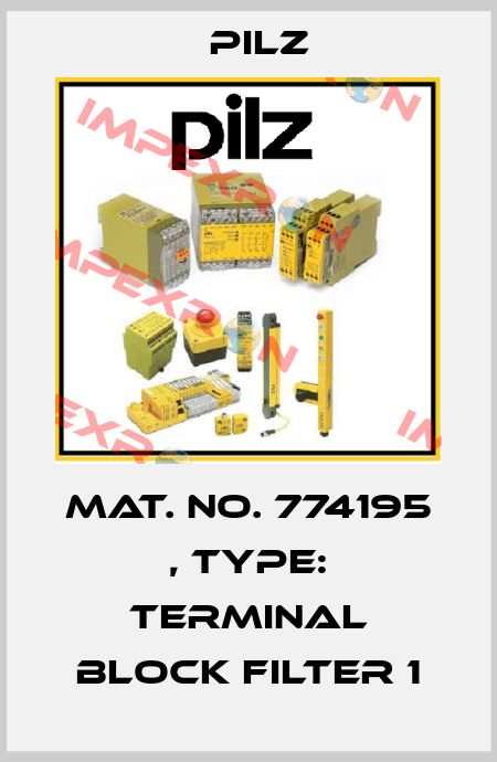 Mat. No. 774195 , Type: Terminal block filter 1 Pilz