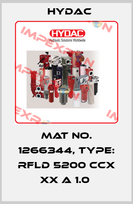 Mat No. 1266344, Type: RFLD 5200 CCX XX A 1.0  Hydac