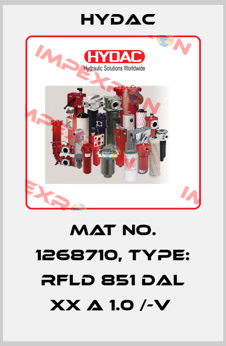 Mat No. 1268710, Type: RFLD 851 DAL XX A 1.0 /-V  Hydac