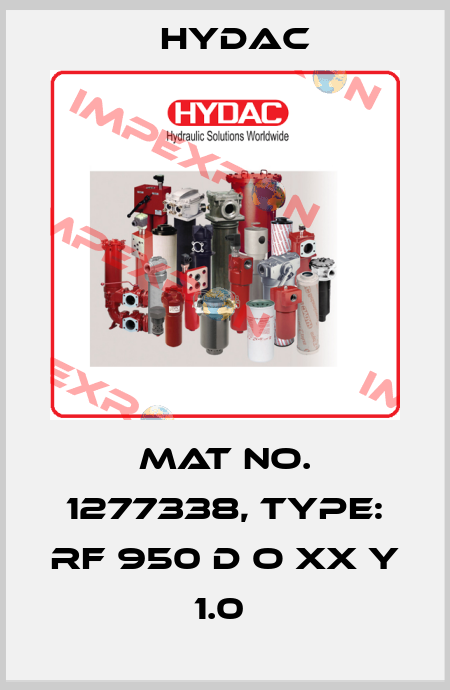 Mat No. 1277338, Type: RF 950 D O XX Y 1.0  Hydac