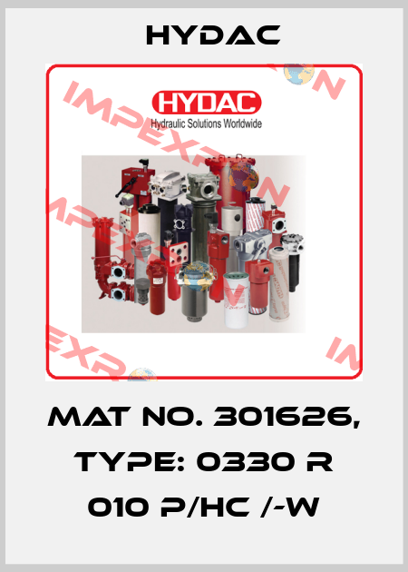 Mat No. 301626, Type: 0330 R 010 P/HC /-W Hydac