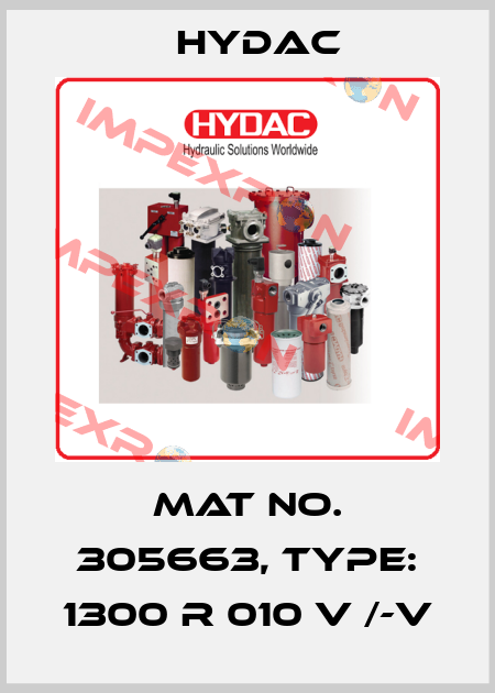 Mat No. 305663, Type: 1300 R 010 V /-V Hydac