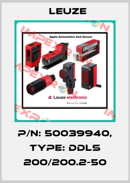 p/n: 50039940, Type: DDLS 200/200.2-50 Leuze
