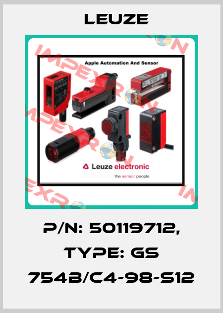 p/n: 50119712, Type: GS 754B/C4-98-S12 Leuze