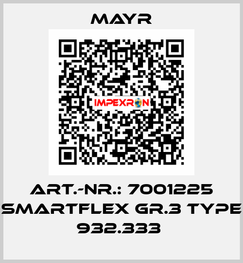 ART.-NR.: 7001225 SMARTFLEX GR.3 TYPE 932.333  Mayr