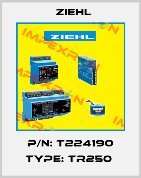 P/N: T224190 Type: TR250  Ziehl