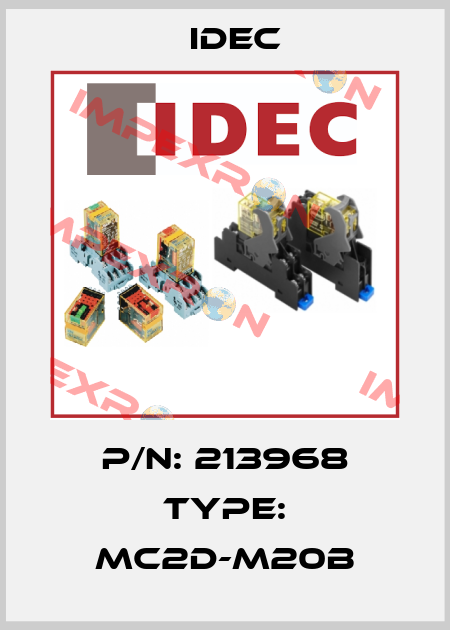 P/N: 213968 Type: MC2D-M20B Idec