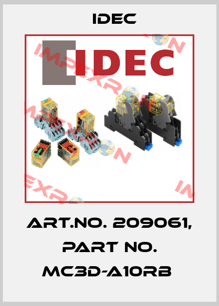 Art.No. 209061, Part No. MC3D-A10RB  Idec