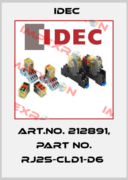 Art.No. 212891, Part No. RJ2S-CLD1-D6  Idec