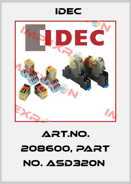 Art.No. 208600, Part No. ASD320N  Idec