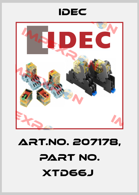 Art.No. 207178, Part No. XTD66J  Idec