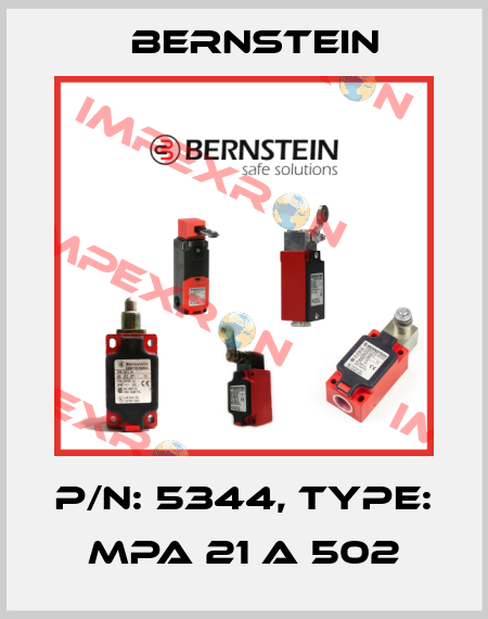 P/N: 5344, Type: MPA 21 A 502 Bernstein