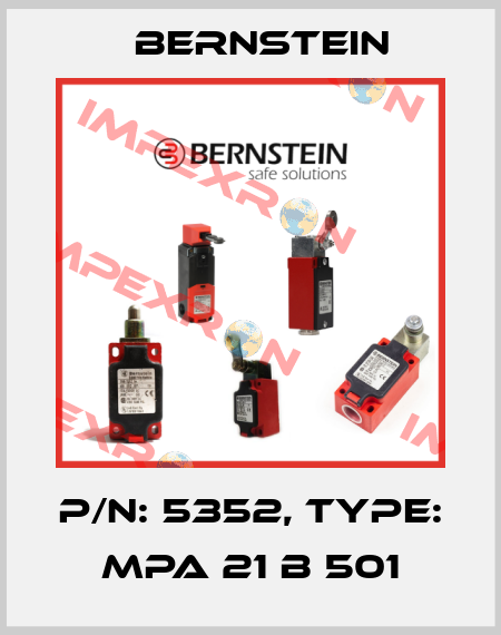 P/N: 5352, Type: MPA 21 B 501 Bernstein