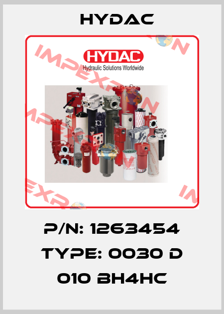 P/N: 1263454 Type: 0030 D 010 BH4HC Hydac