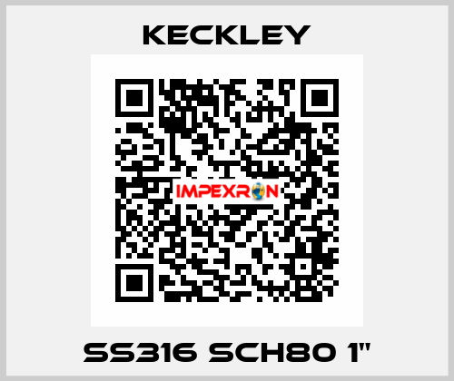 SS316 SCH80 1" Keckley