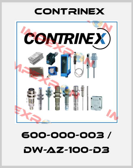 600-000-003 / DW-AZ-100-D3 Contrinex