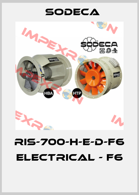RIS-700-H-E-D-F6  ELECTRICAL - F6  Sodeca