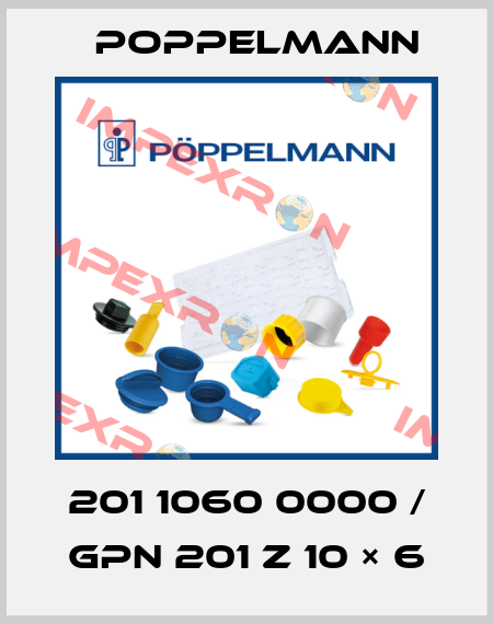 201 1060 0000 / GPN 201 Z 10 × 6 Poppelmann