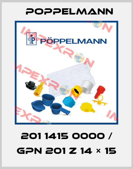 201 1415 0000 / GPN 201 Z 14 × 15 Poppelmann