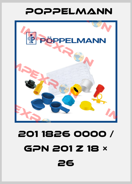 201 1826 0000 / GPN 201 Z 18 × 26 Poppelmann