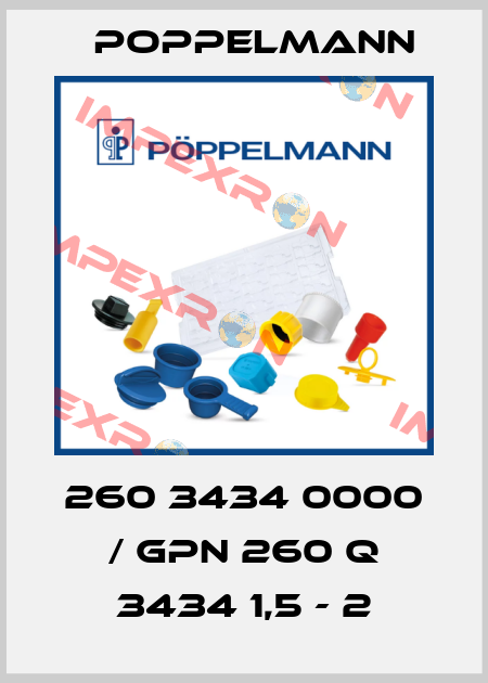 260 3434 0000 / GPN 260 Q 3434 1,5 - 2 Poppelmann