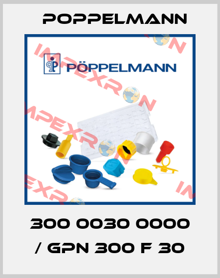 300 0030 0000 / GPN 300 F 30 Poppelmann