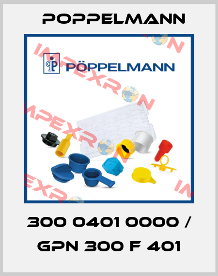 300 0401 0000 / GPN 300 F 401 Poppelmann