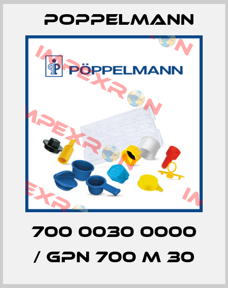 700 0030 0000 / GPN 700 M 30 Poppelmann