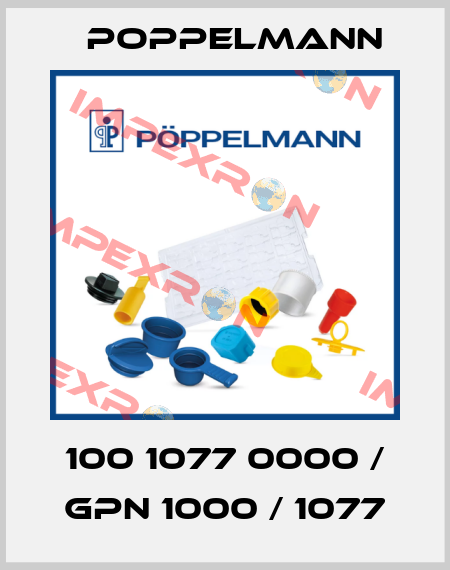 100 1077 0000 / GPN 1000 / 1077 Poppelmann