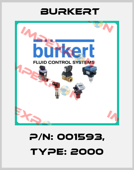 P/N: 001593, Type: 2000 Burkert