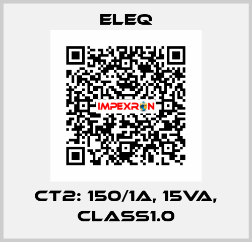 CT2: 150/1A, 15VA, Class1.0 ELEQ