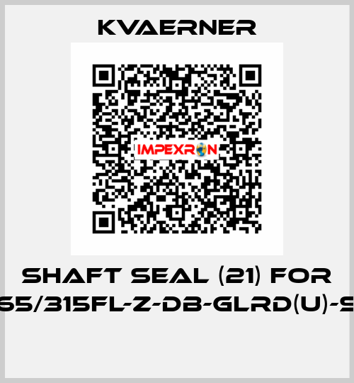 shaft seal (21) for R65/315FL-Z-DB-GLRD(U)-SO  KVAERNER