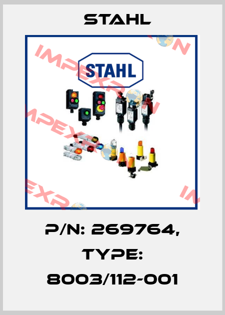 p/n: 269764, Type: 8003/112-001 Stahl